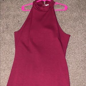 Red knee length dress